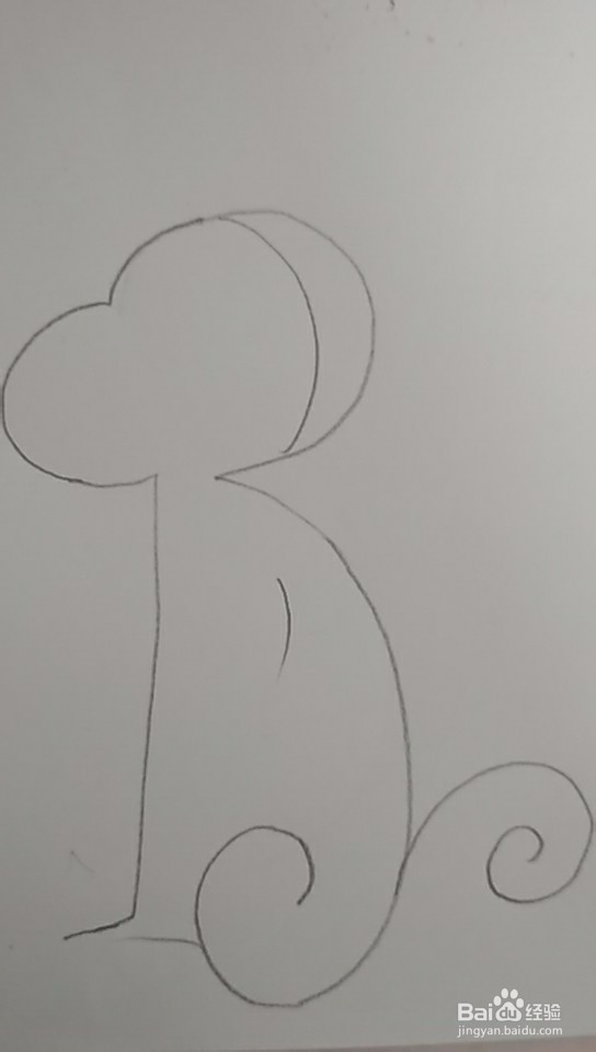 多妈简笔画用3来画小猴子