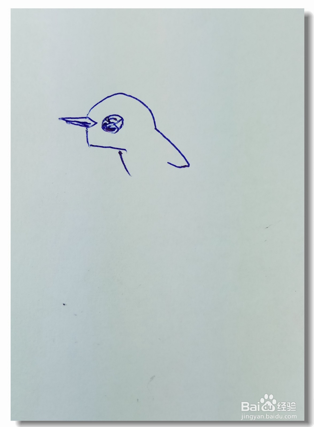 怎样画简笔画“单脚立枝鸟