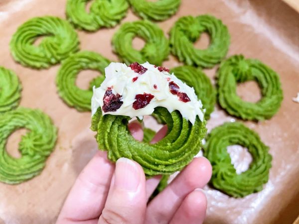抹茶圣诞花环曲奇