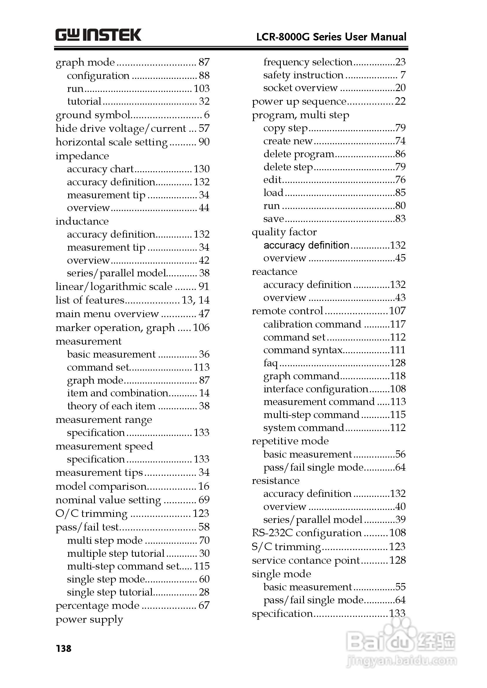 固纬LCR-8105G高精度LCR测试仪使用说明书:[14]