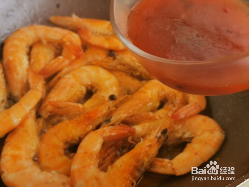 甜辣炒虾的做法