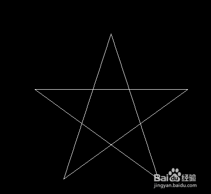 用CAD画一个五边形