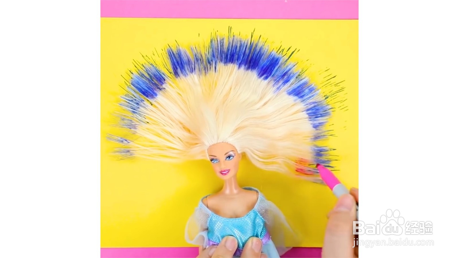 如何给芭比娃娃染头发