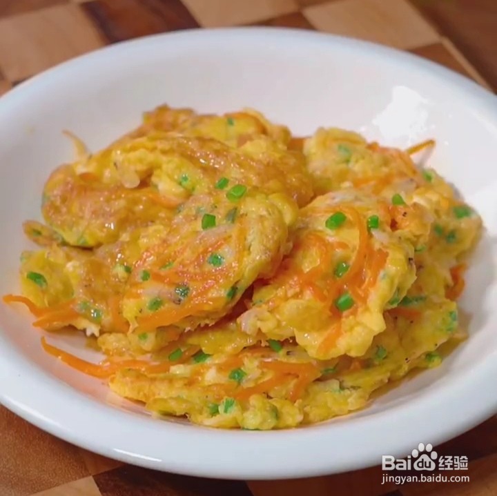 胡萝卜虾皮煎蛋制作方法