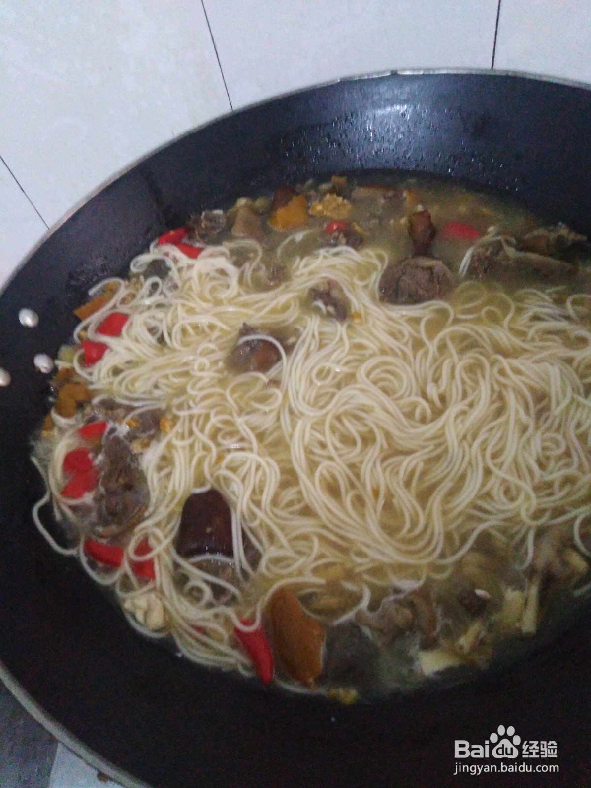 如何做狗肉面条？