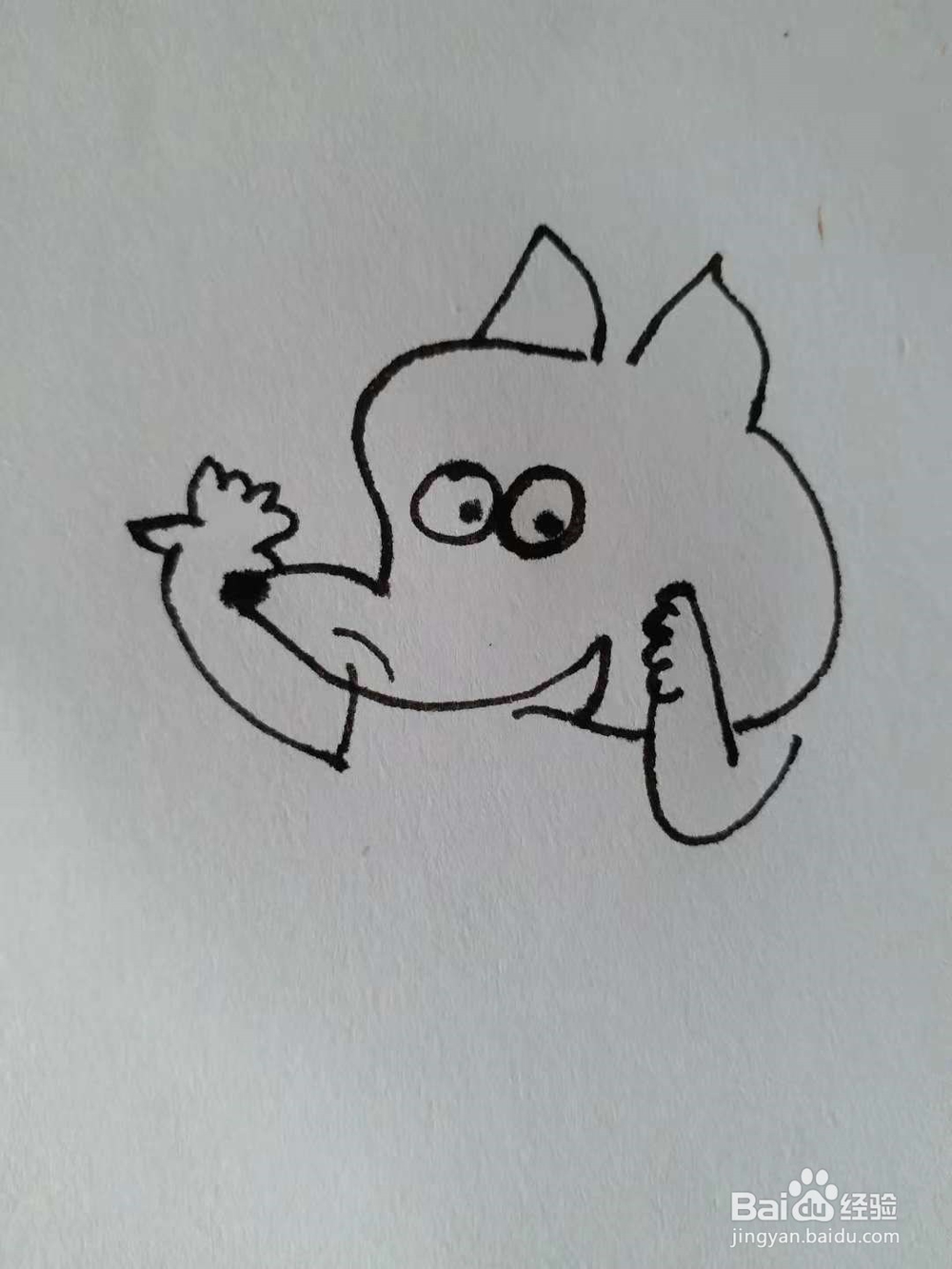 卡通狐狸的简笔画法《一》