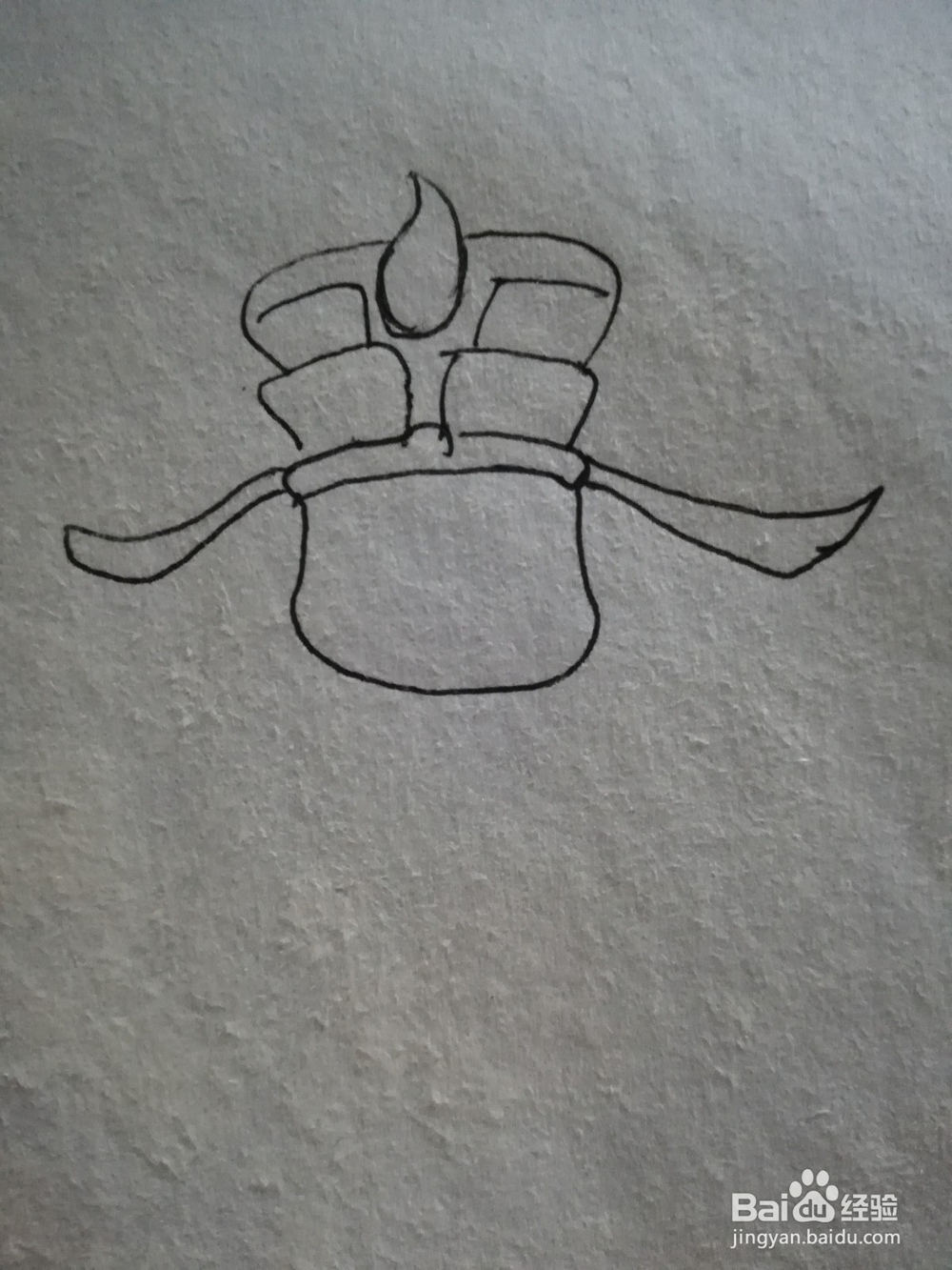 怎么画卡通财神的线描简笔画