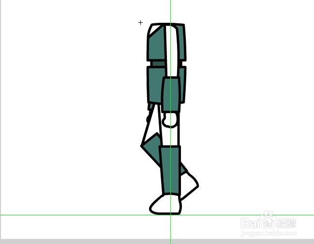 flash做一个侧面形象的走动动作