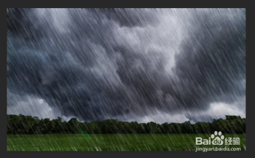 PS小技巧-如何使得一张照片变成下雨天的效果