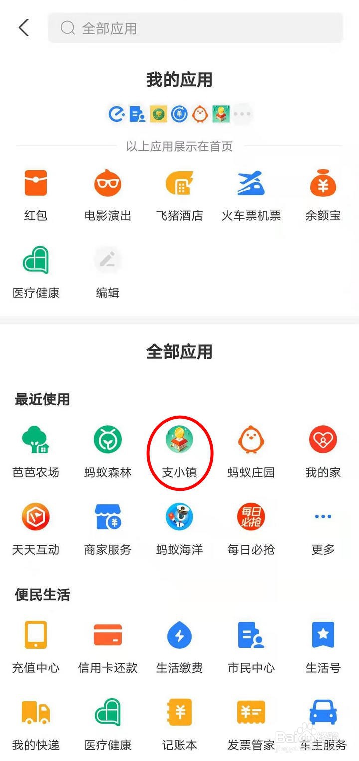 如何查看支付宝支小镇的小镇概况