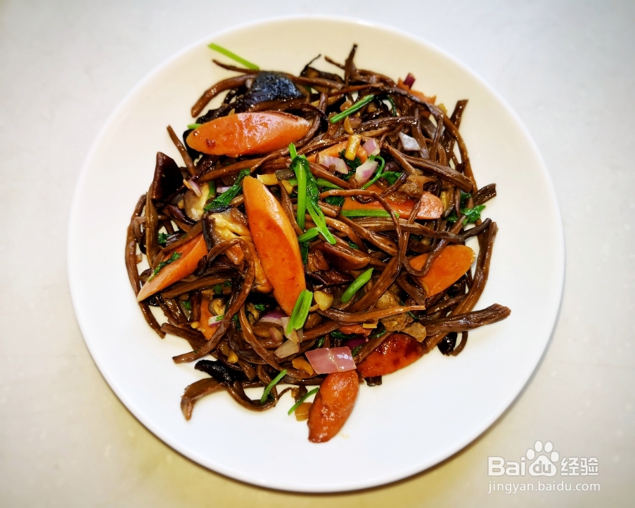 香香脆脆的茶树菇火腿