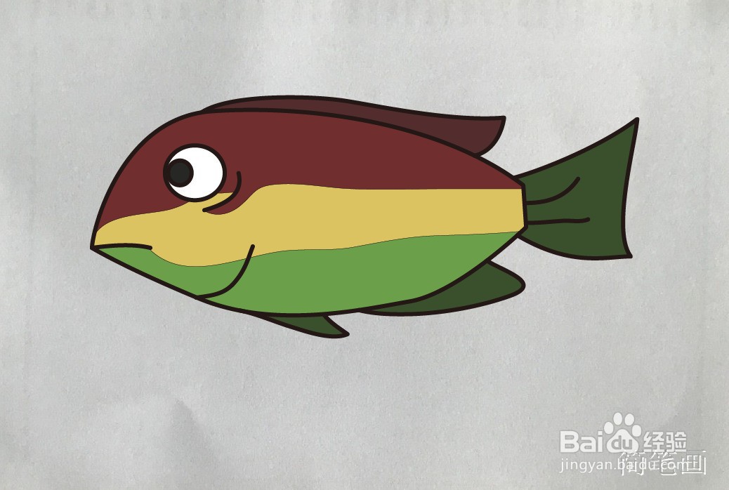 【简笔画】利鱼的画法
