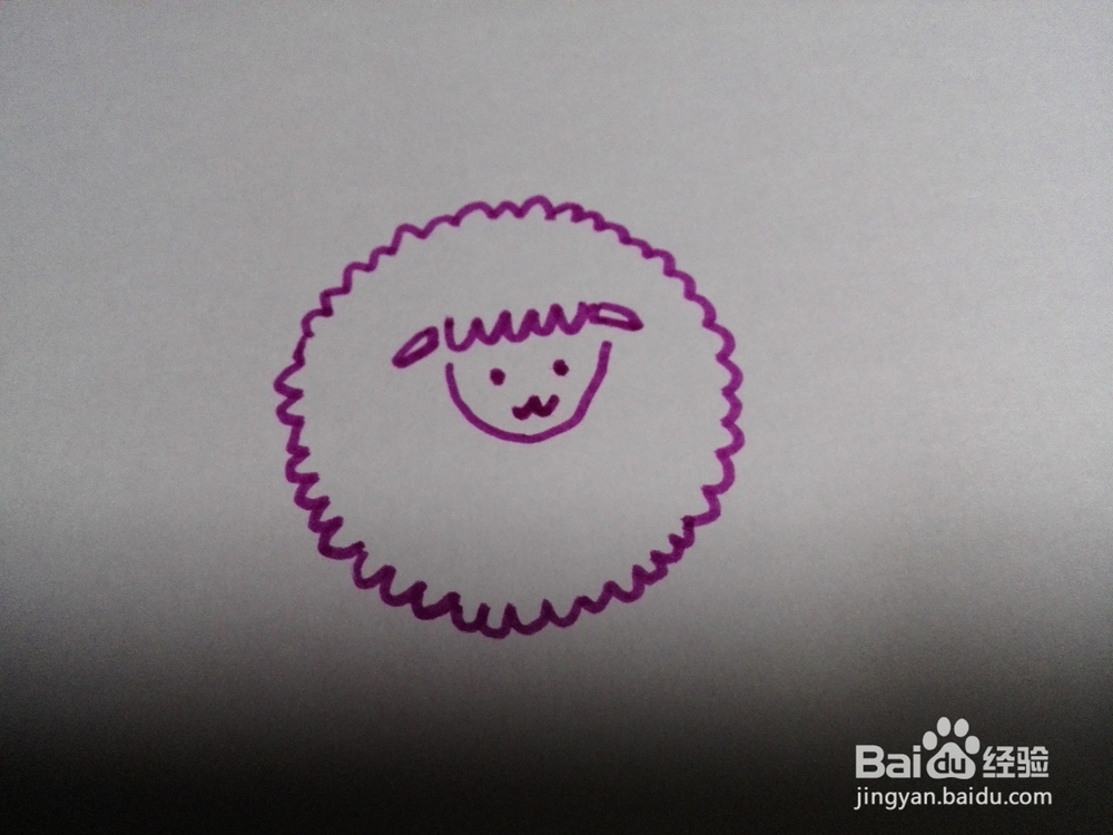 简笔画:可爱小绵羊