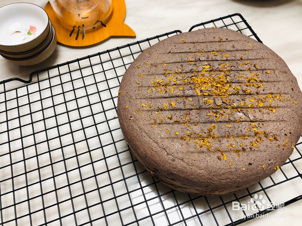 桂花黑米糕的做法