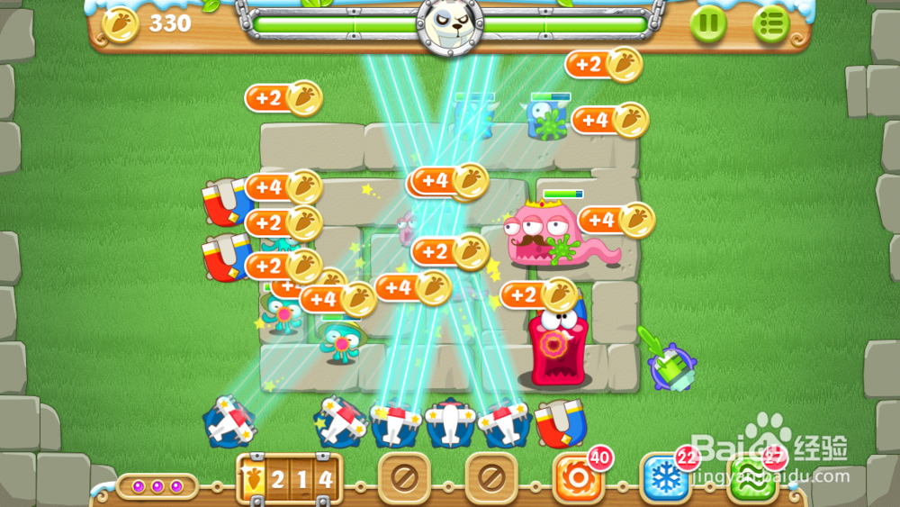 保卫萝卜2 地下庄园主题：[5]D13水晶、金萝卜