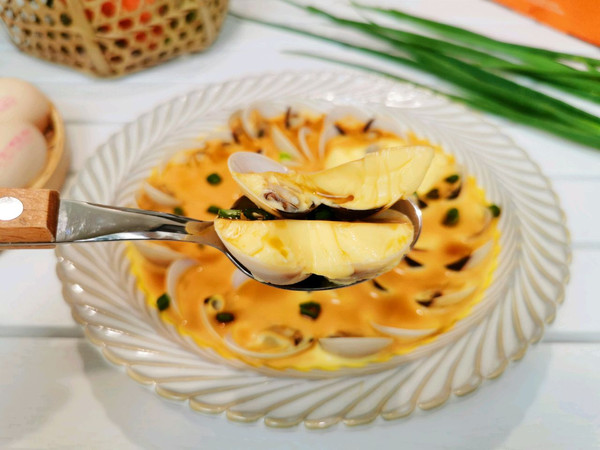 鲜美嫩滑白贝蒸蛋