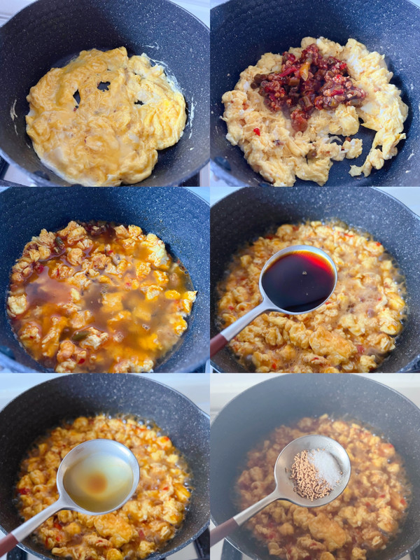 鸡蛋酸豆角肉末米粉