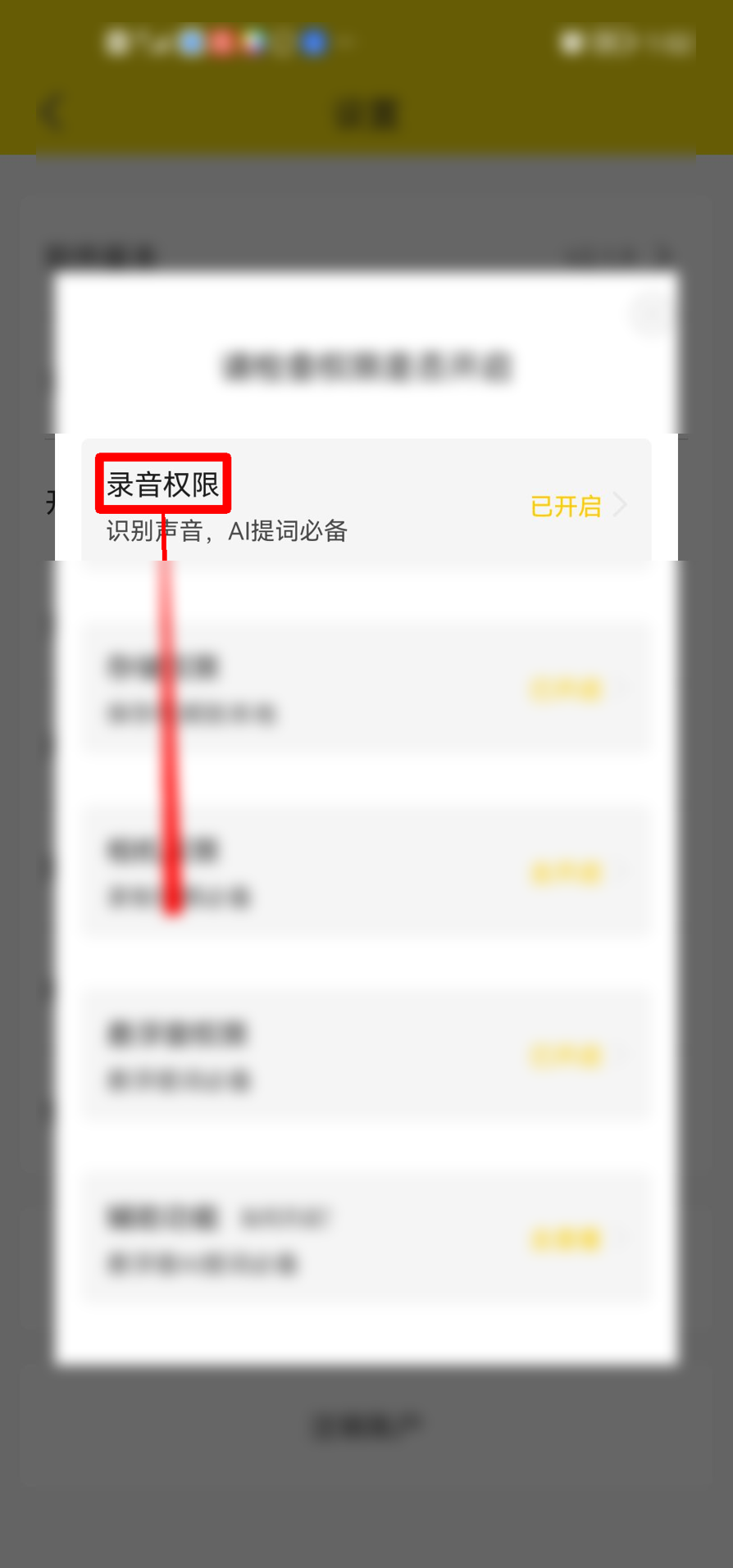 提词器大师怎么开启录音权限