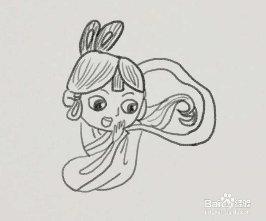 嫦娥的简笔画