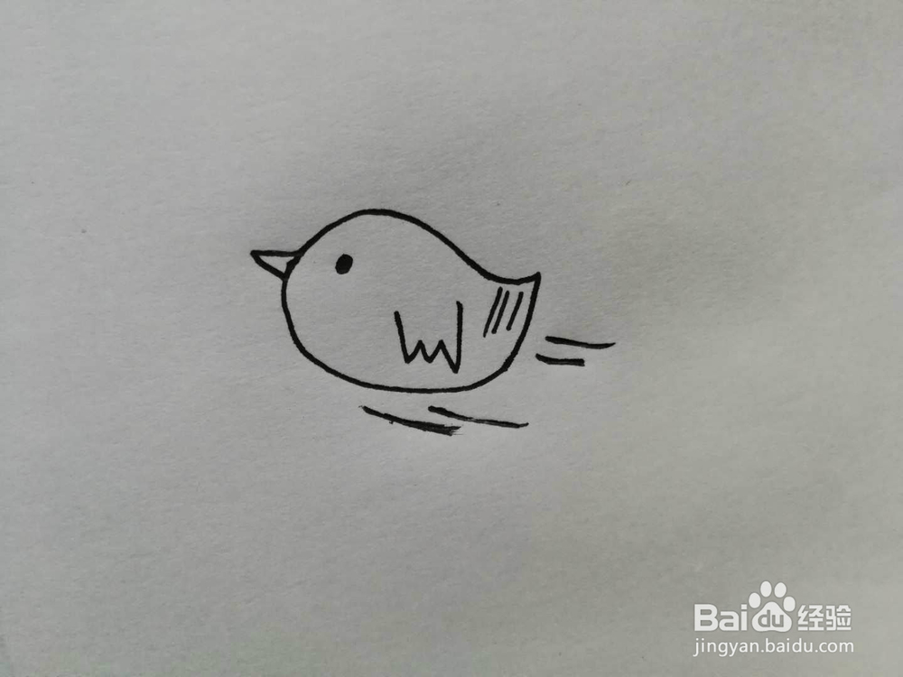 简笔画飞翔着的小鸟