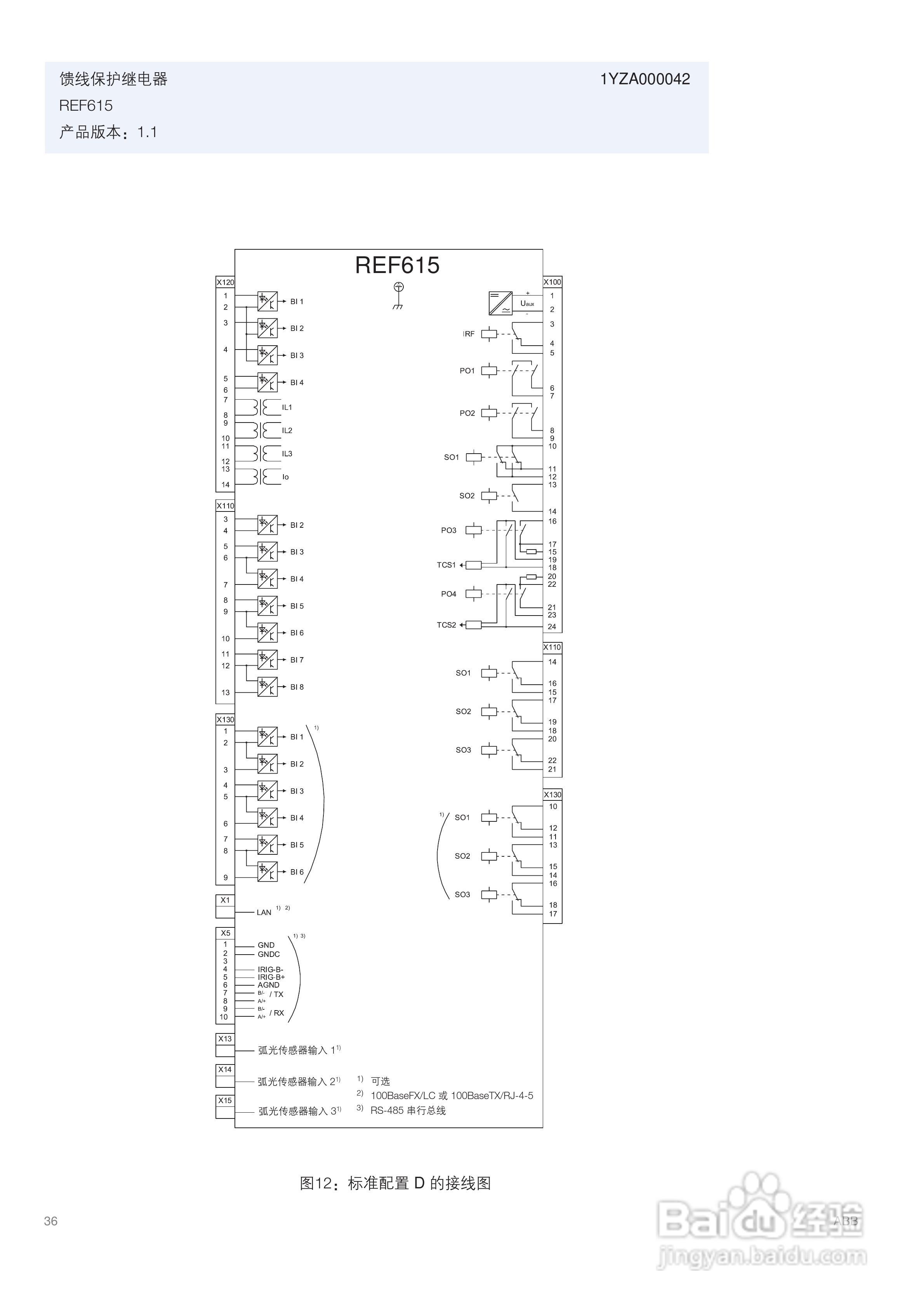 ABB REF615馈线保护继电器说明书:[4]