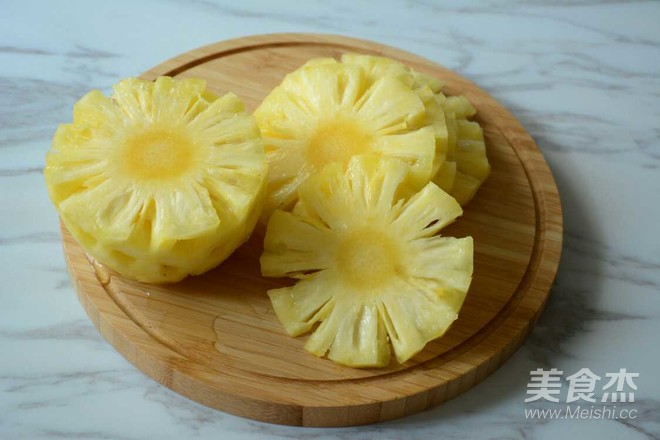 烤菠萝花的做法