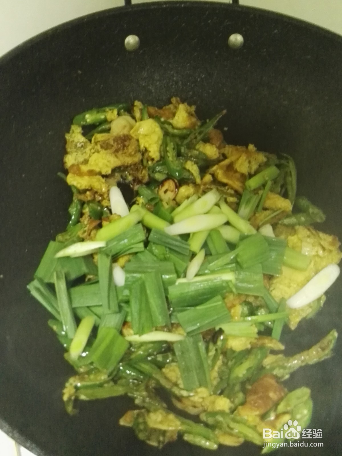 快手菜青椒炒鸡蛋的做法