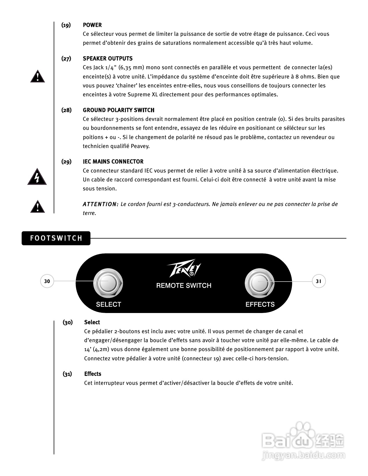 百威Supreme XL Amp Head音响说明书:[2]