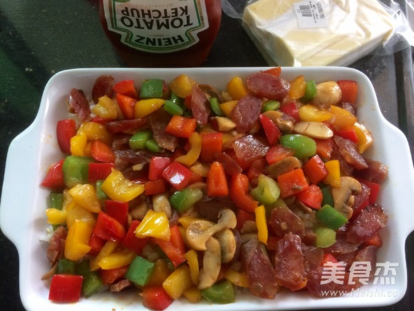 彩椒芝士焗饭