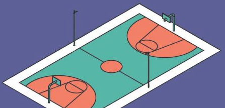 篮球场三分线具体画法图片