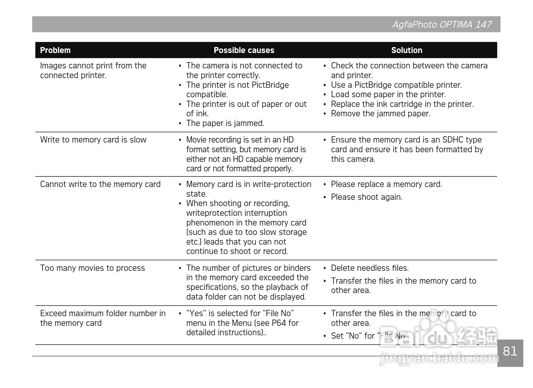 爱克发AgfaPhoto OPTIMA 147数码相机使用说明书:[9]
