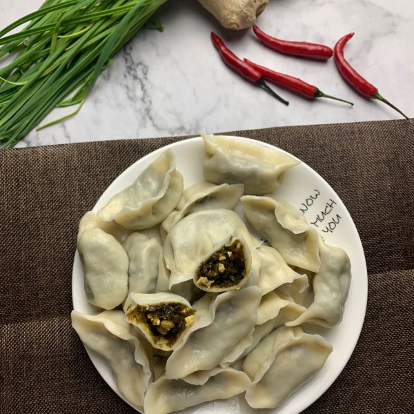 地瓜皮鸡蛋馅饺子