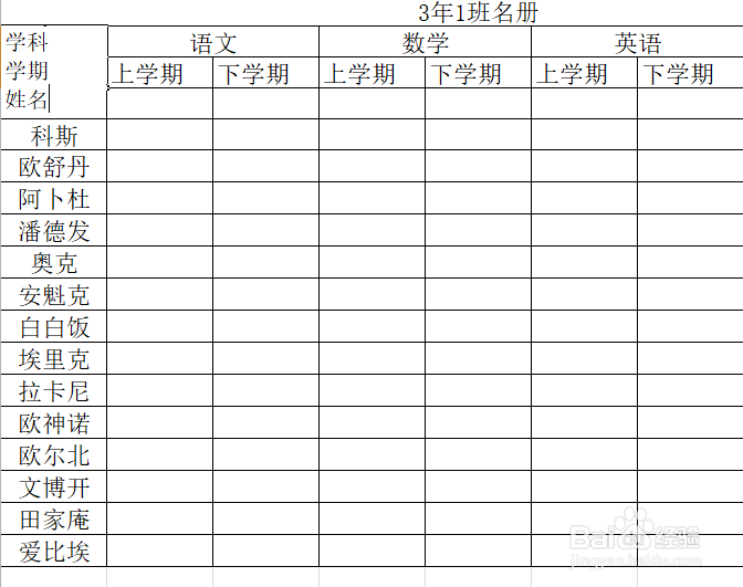 excel如何制作斜线表头