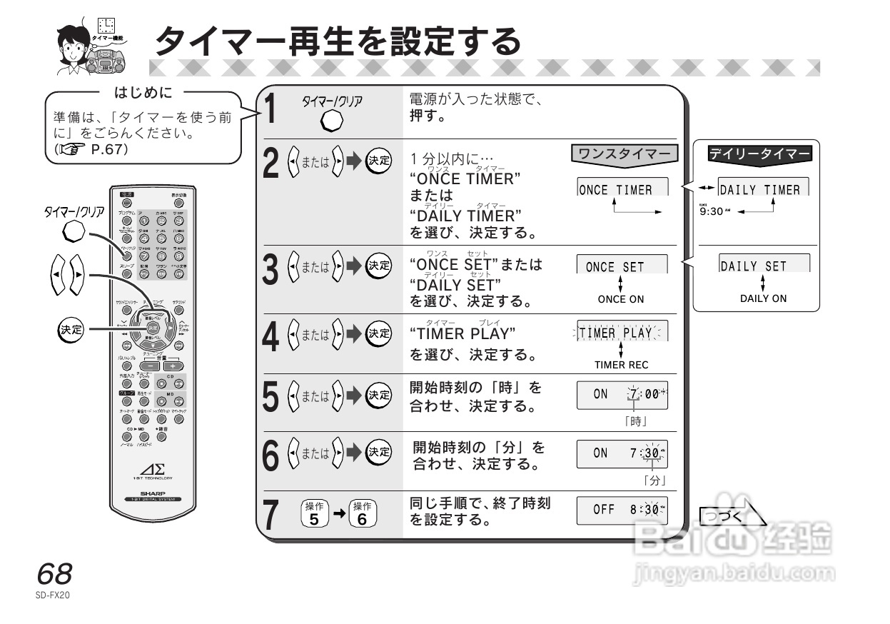 SHARP SD-FX20 CD/MD收音音响使用说明书:[4]