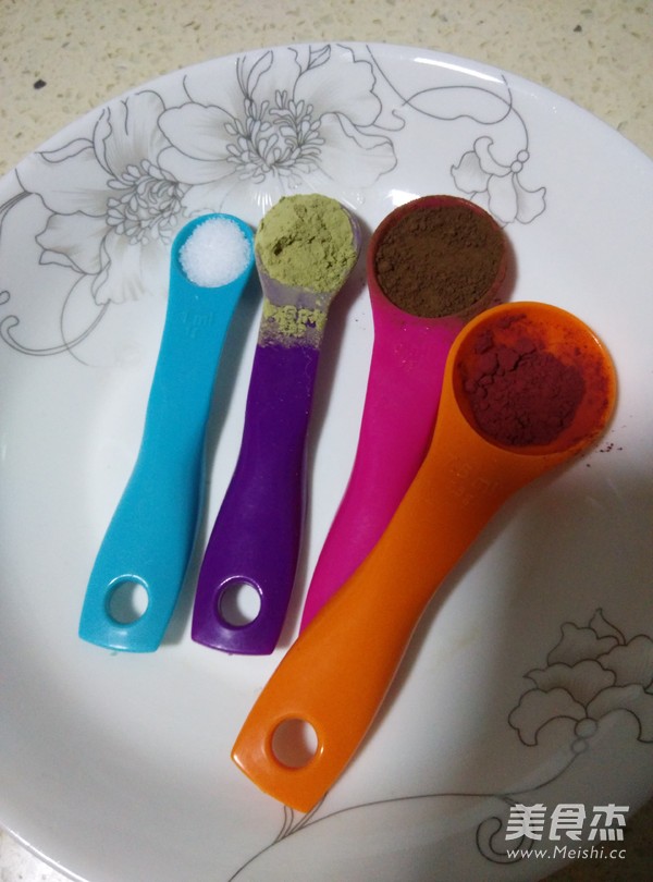 三色戚风蛋糕6寸