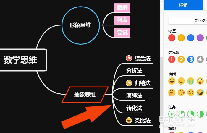 Xmind软件中如何绘制数学思维导图