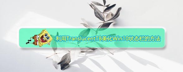 <b>利用TranslucentTB美化Win10状态栏的方法</b>