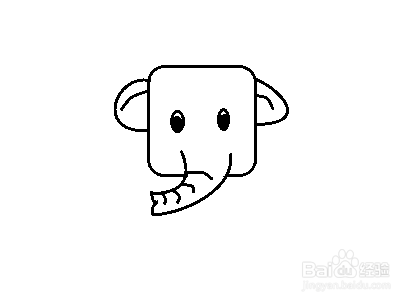 如何画大象的简笔画