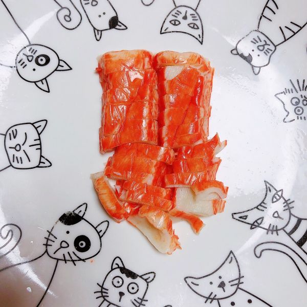 豆浆蟹柳蒸水蛋