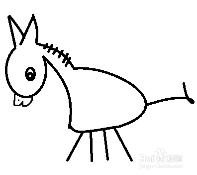 简笔画-小毛驴的简笔画如何画