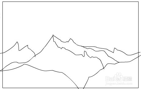 flash绘制一座山峦的场景