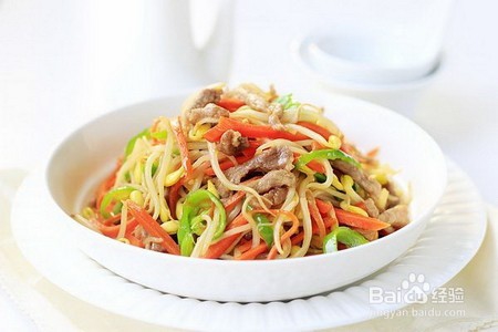 辣椒炒肉丝的制作方法