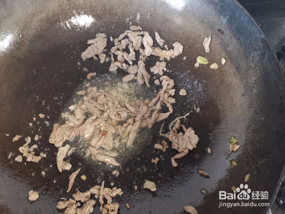 猪肉丝炒香菜段