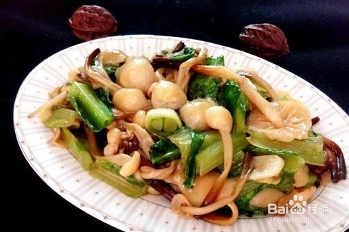 金针菇油麦菜的做法