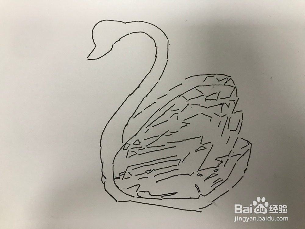 画一个简易水晶天鹅