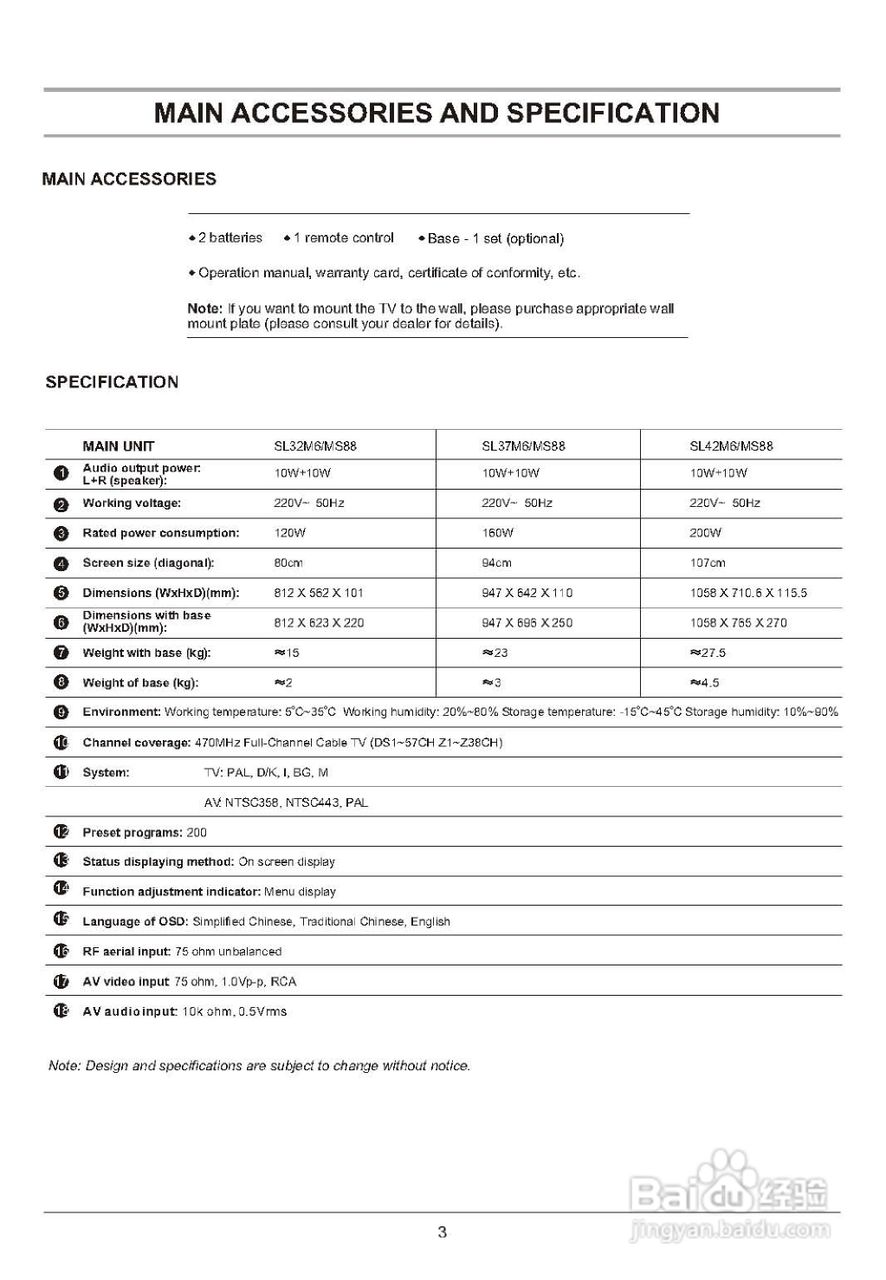 TCL王牌SL32M6液晶彩电使用说明书:[4]