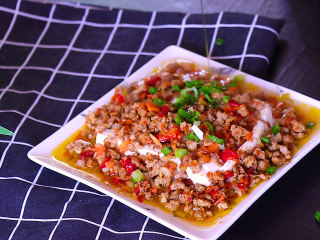 肉末蒸豆腐的做法