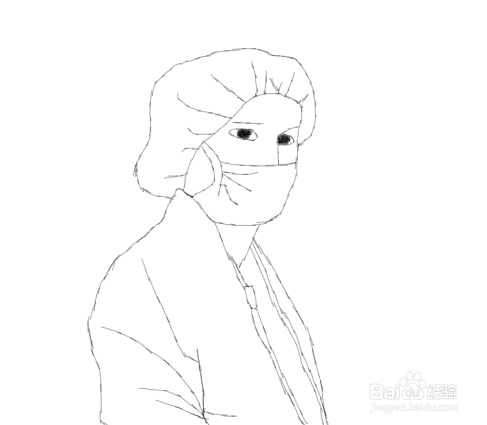 简笔画医生的画法