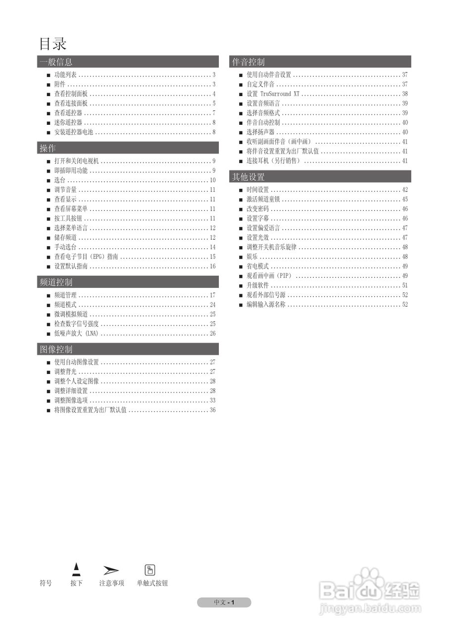 三星LA55A950D1F液晶彩电使用说明书:[1]