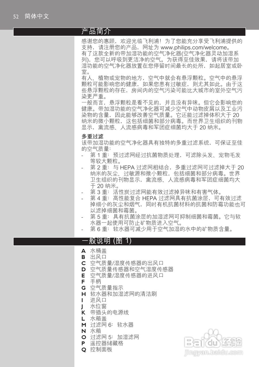 PHILIPS AC4083空气净化器使用说明书:[6]
